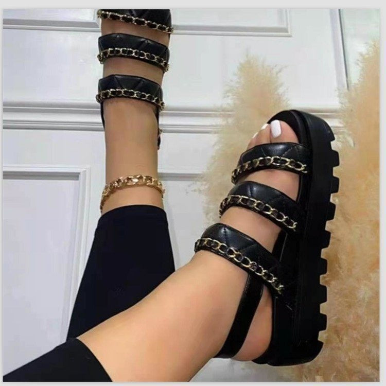 Chain Casual Sandals And Slippers Trifle Sandals