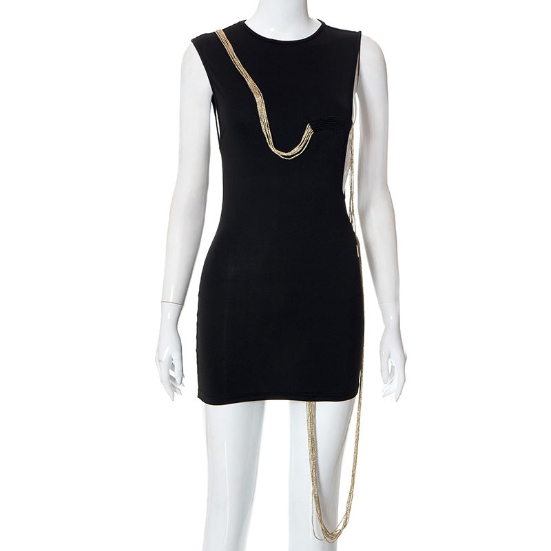 Niche Design Black Dress Elegant High-end Dress