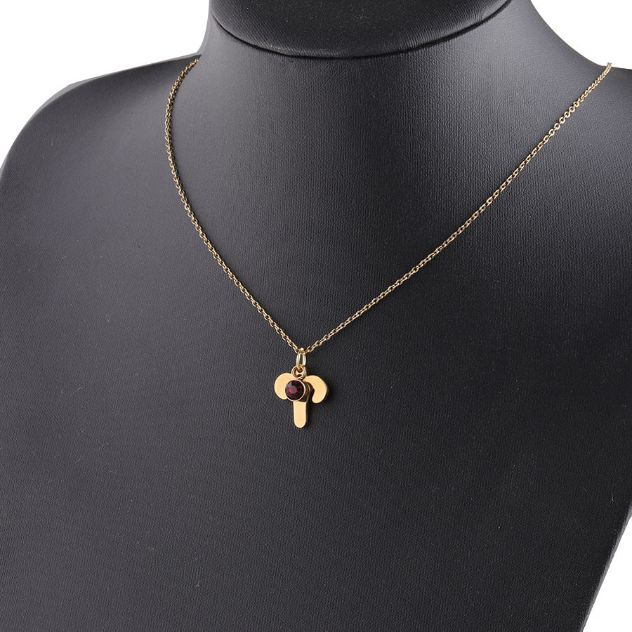 Golden Zodiac Necklace Lucky Birthstone Stainless Steel Jewelry